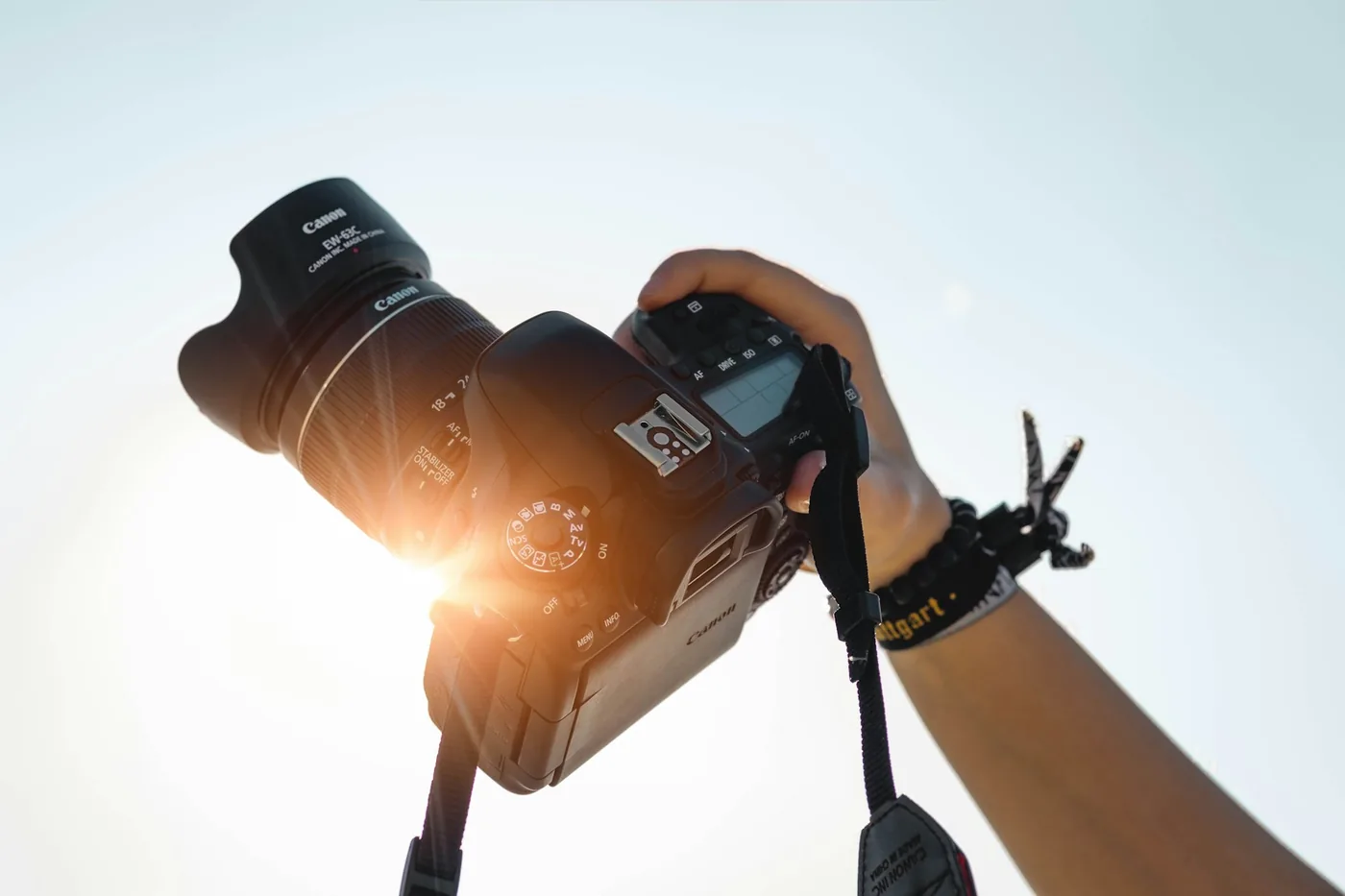 Photographer editing an organized shoot